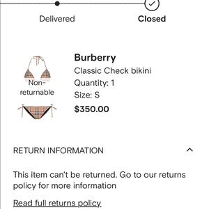 Burberry bathing suit